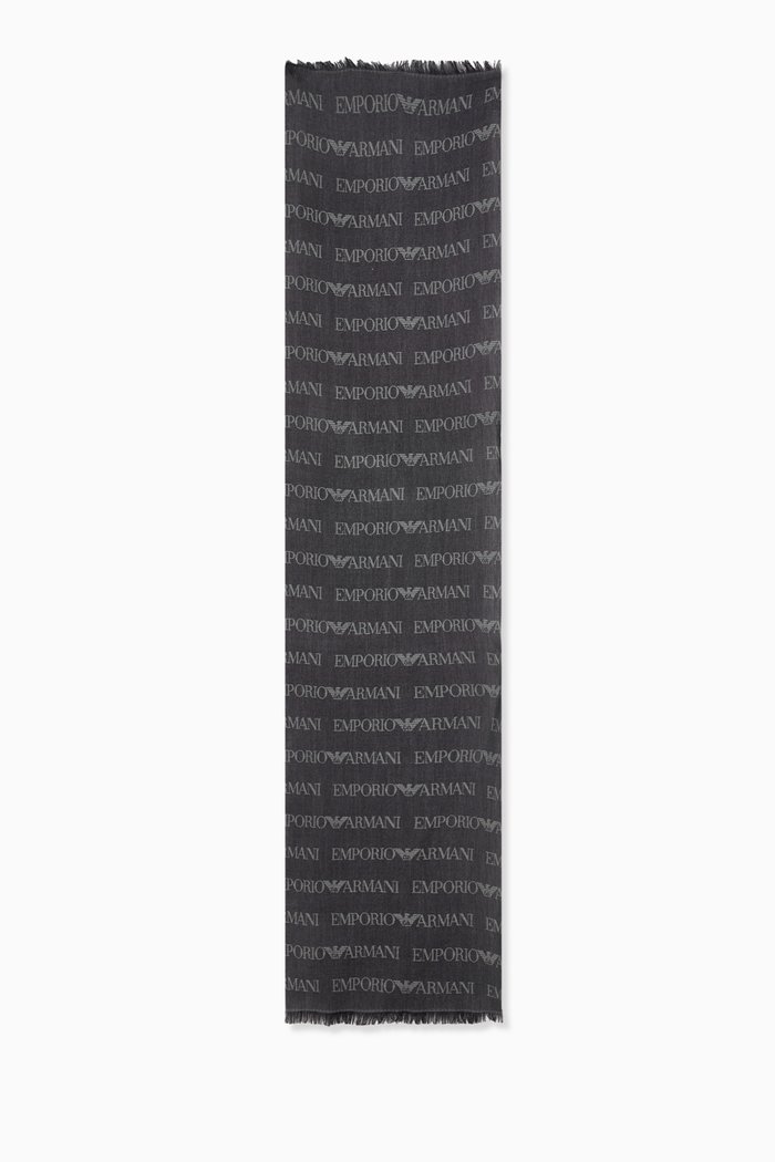 

EA Logo Scarf in Wool, Blue