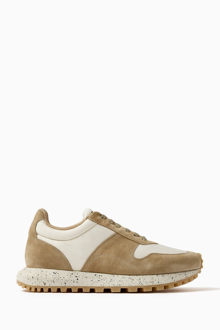 

Sustainable Capsule Sneakers in Nylon & Suede, Neutral