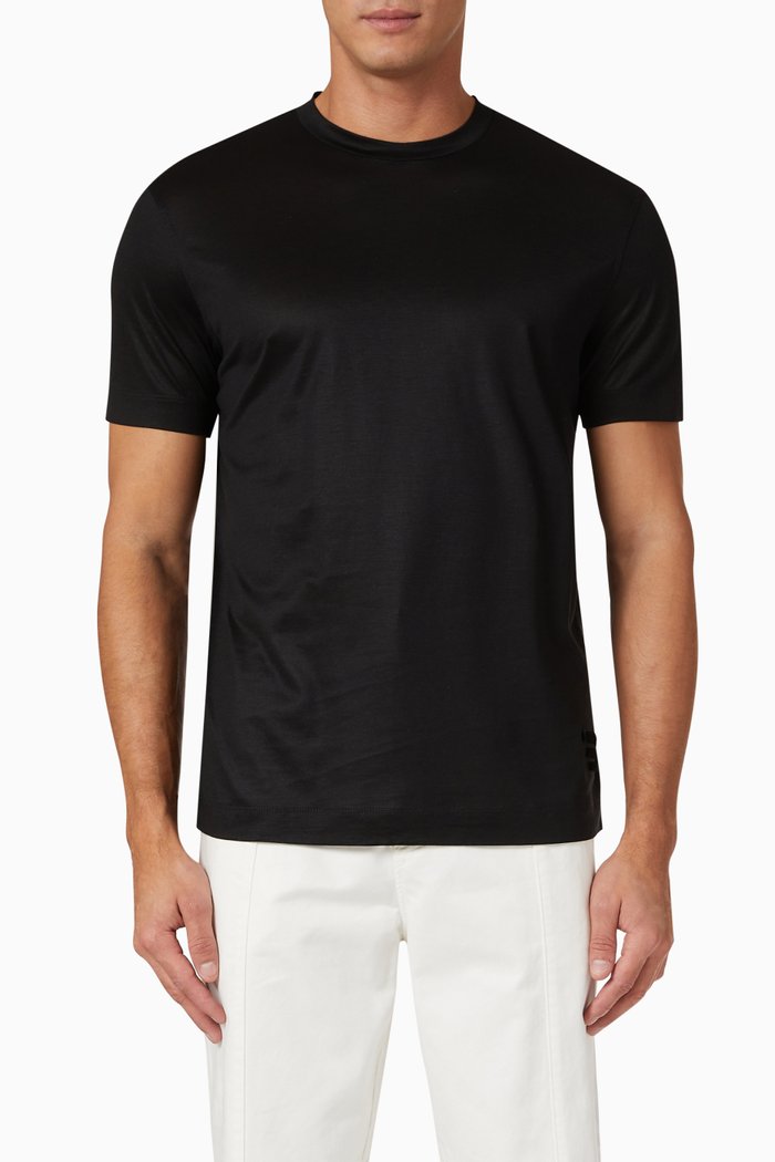 T-shirt in Lyocell, Black