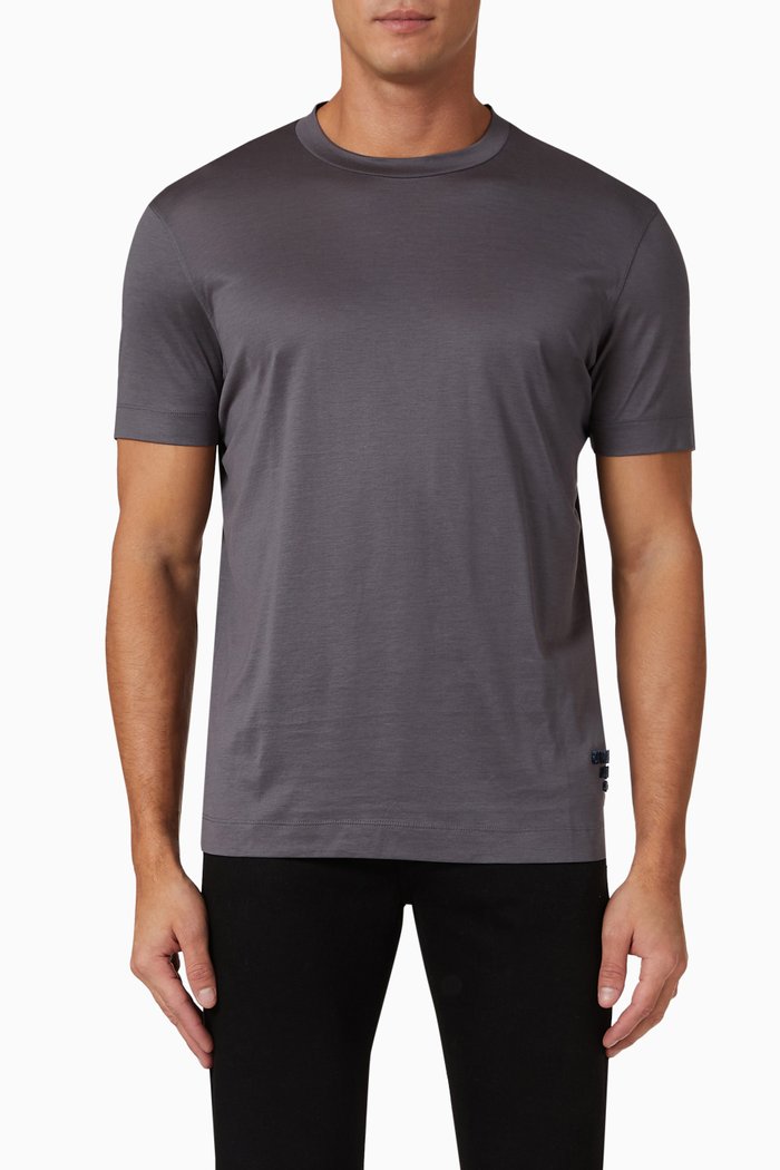 

T-shirt in Lyocell, Blue