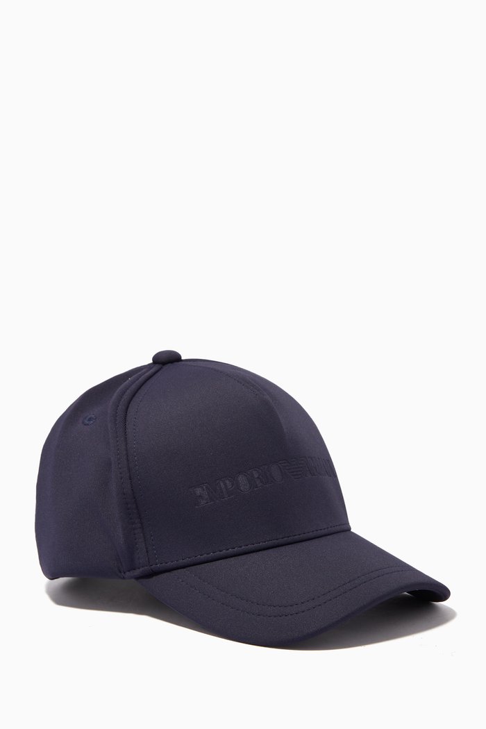 

EA Embossed Logo Baseball Hat in Gabardine, Blue