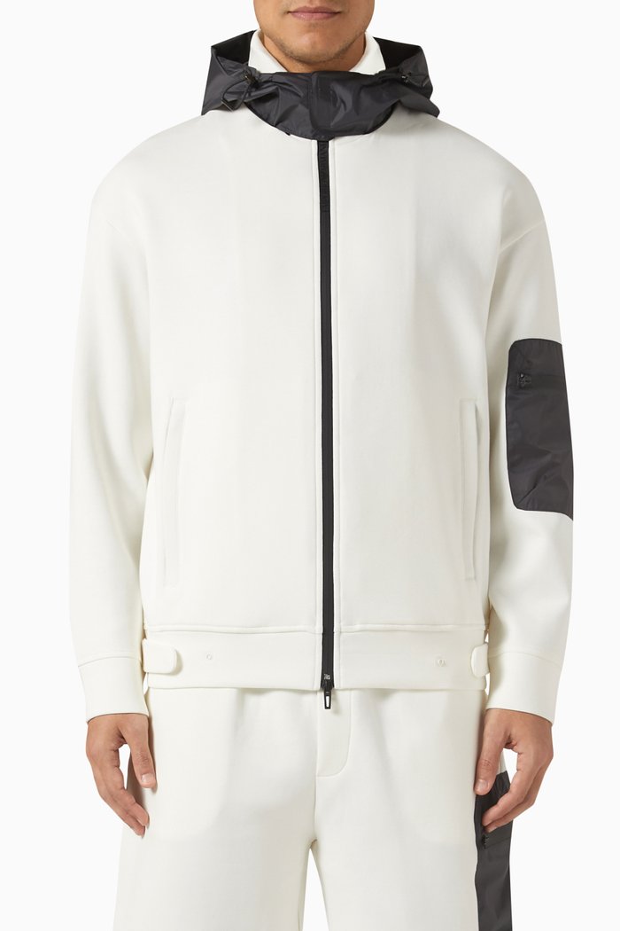 

Travel Essential Logo Sweatshirt in Cotton Stretch, Neutral
