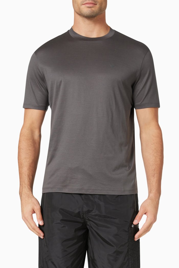 

T-shirt in Lyocell Blend, Grey