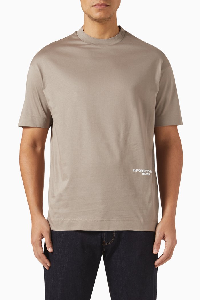 

Micro Logo T-shirt in Cotton, Neutral