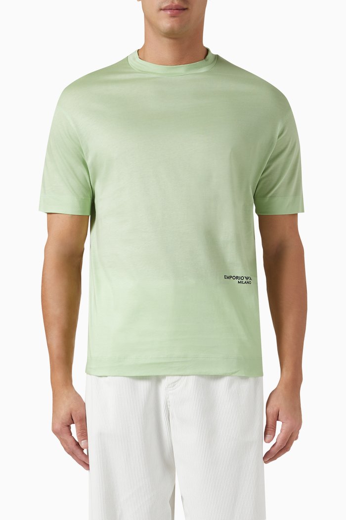 

Micro Logo T-shirt in Cotton, Green