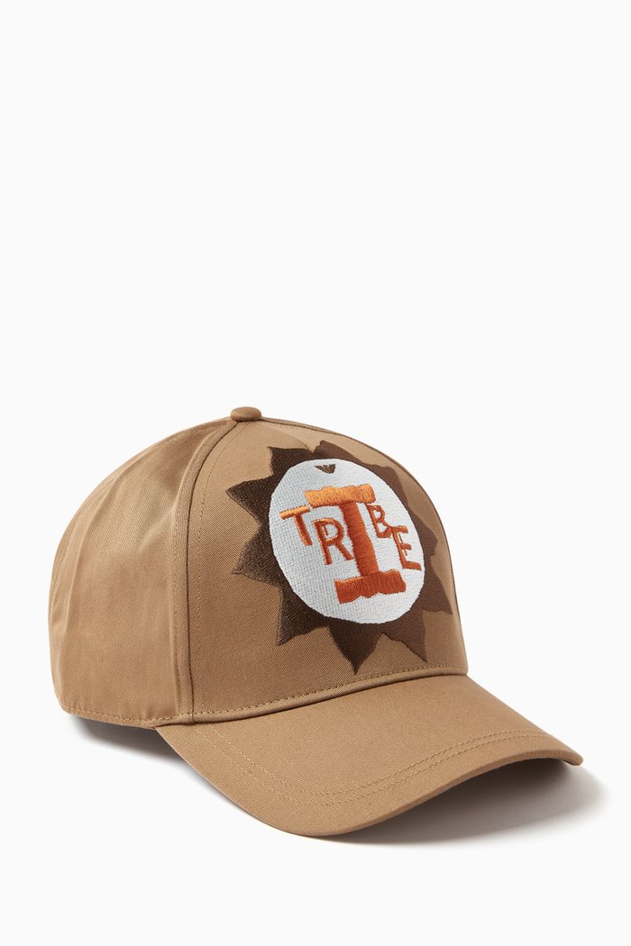 

Tribe Logo Patch Baseball Cap in Gabardine, Neutral