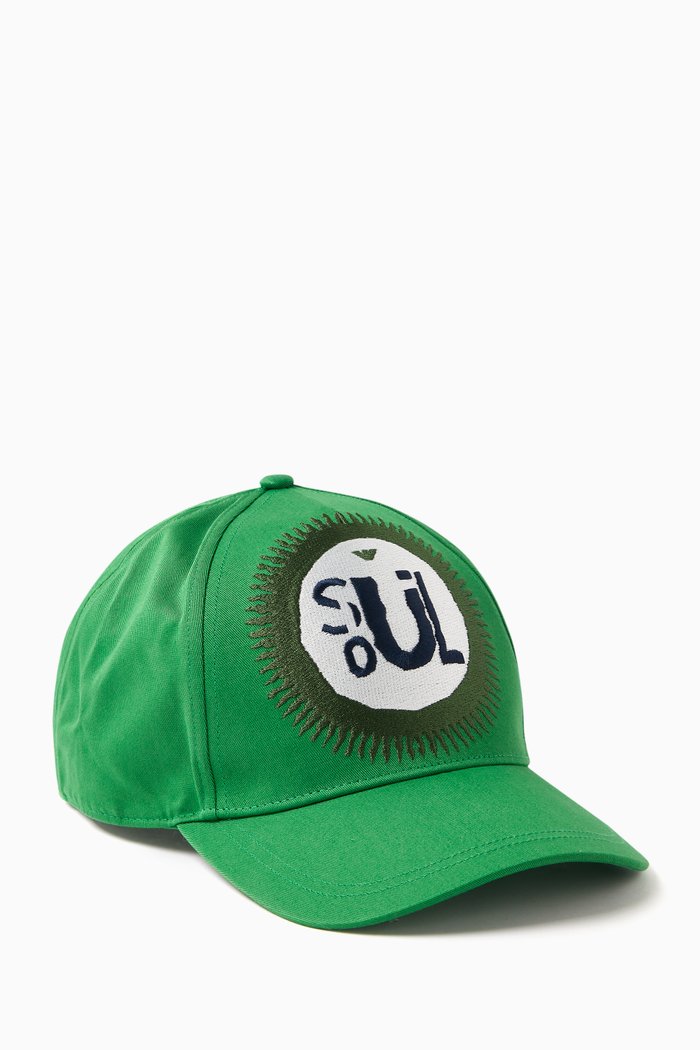 

Tribe Logo Patch Baseball Cap in Gabardine, Green