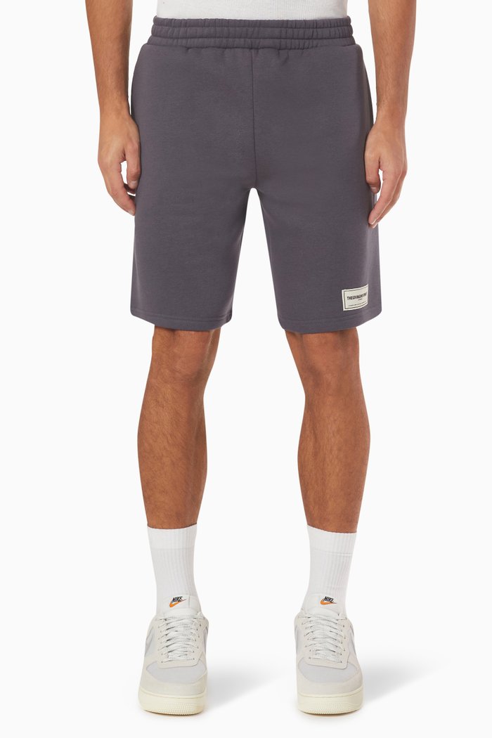 Lounge Shorts in Organic Fleece, Grey