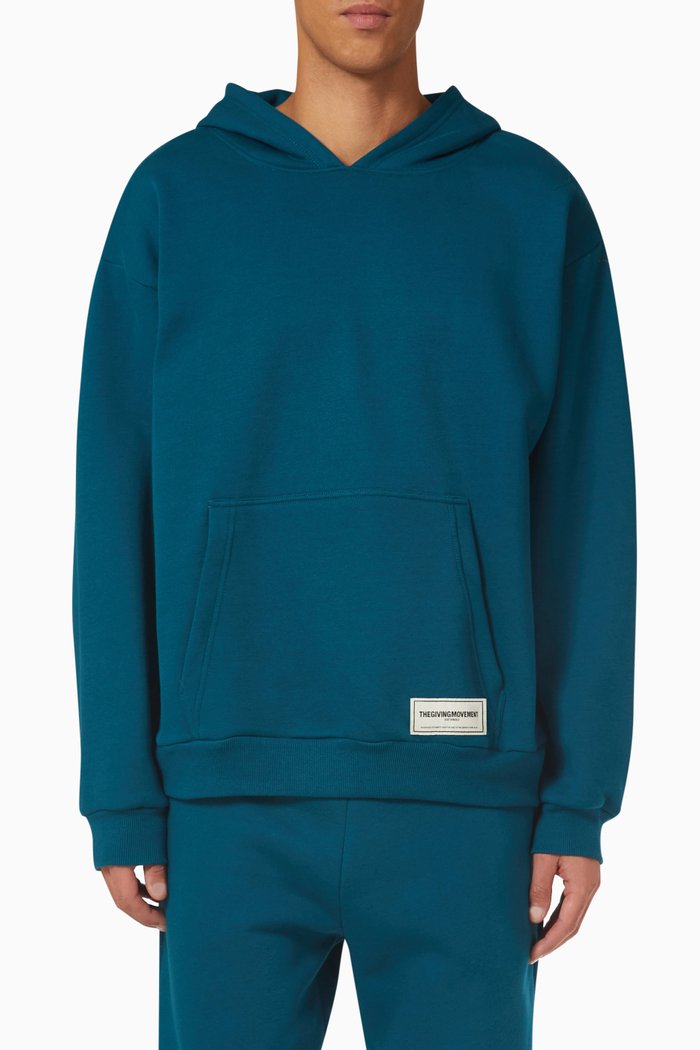 

Modest Oversized Hoodie in Organic Fleece, Green