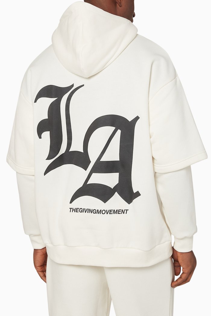 

LA Oversized 2-in-1 Hoodie in Organic Fleece, Neutral