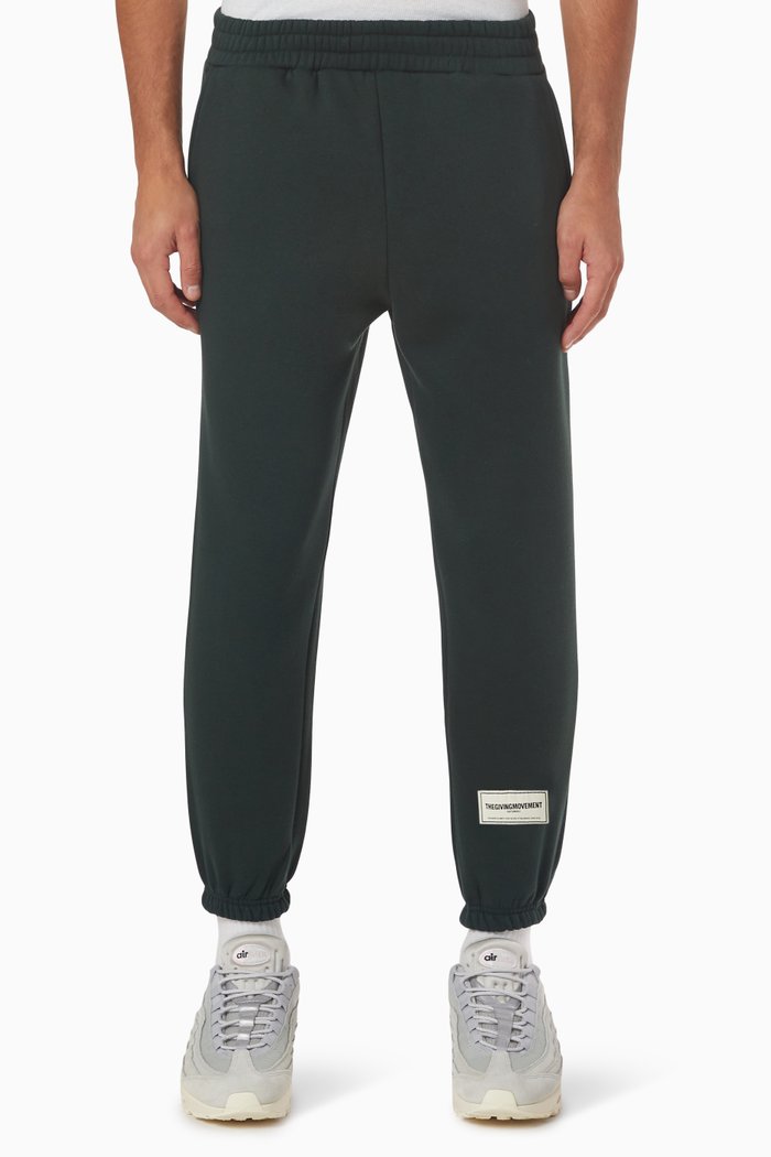 

Logo Patch Sweatpants in Organic Fleece, Green
