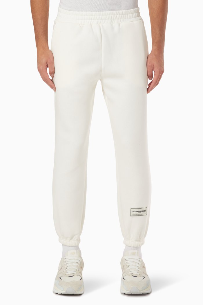 

Logo Patch Sweatpants in Organic Fleece, Neutral