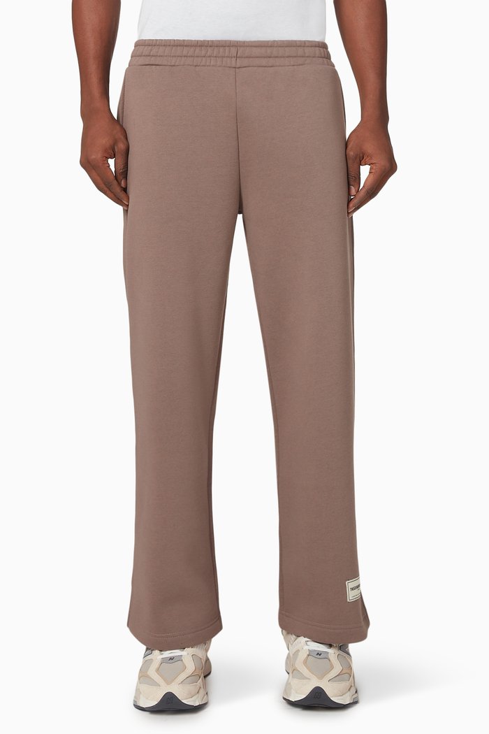 

Modest Wide-leg 29" Sweatpants in Organic Fleece, Brown