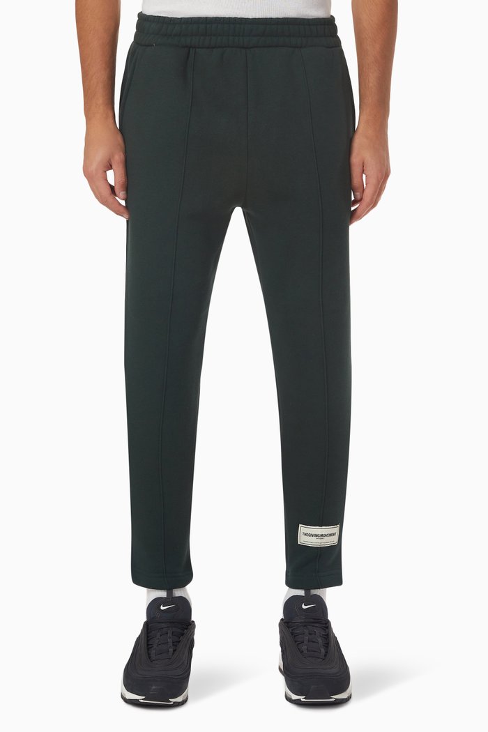 

Tapered Sweatpants in Organic Fleece, Green