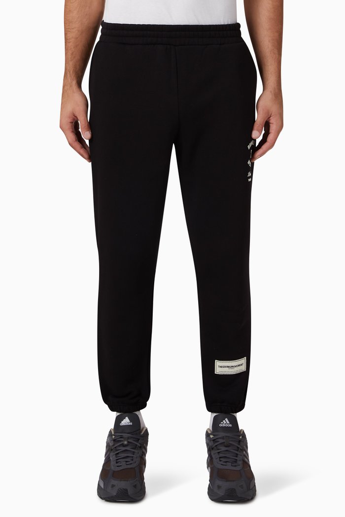 

NY-embroidered Joggers in Organic Fleece, Black