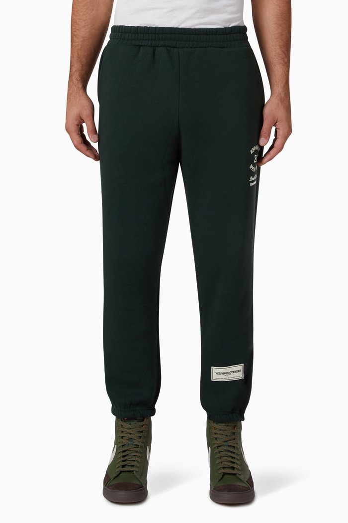 

NY-embroidered Joggers in Organic Fleece, Green