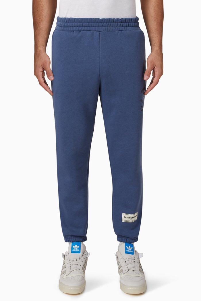 

NY-embroidered Joggers in Organic Fleece, Blue