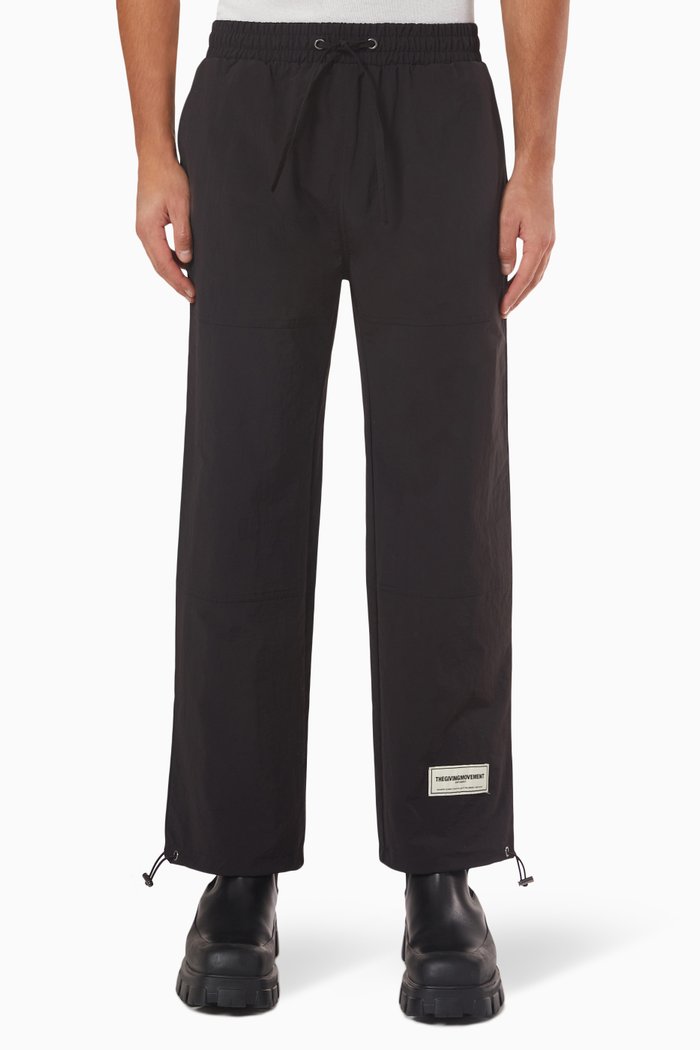 

Modest Wide-leg Pants in Recycled Nylon, Black