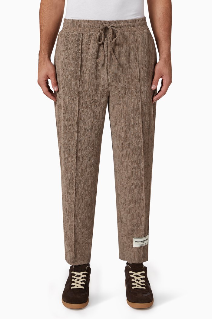

Crinkle Pants in RE-CRINK100©, Brown