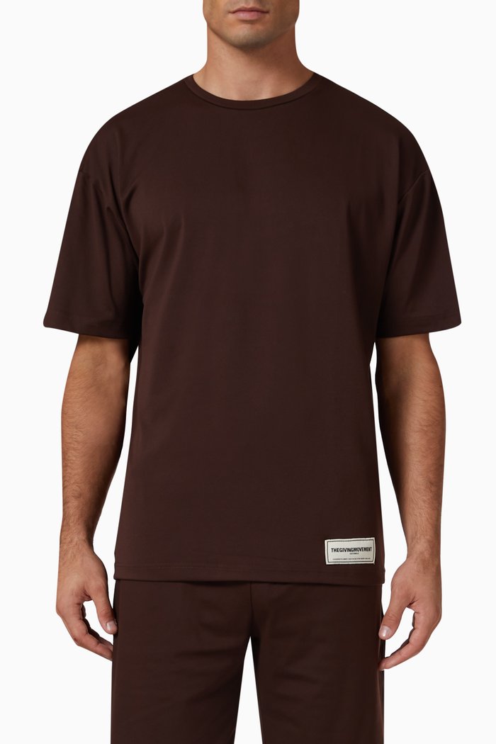 

Oversized T-shirt in Light SOFTSKIN100©, Brown