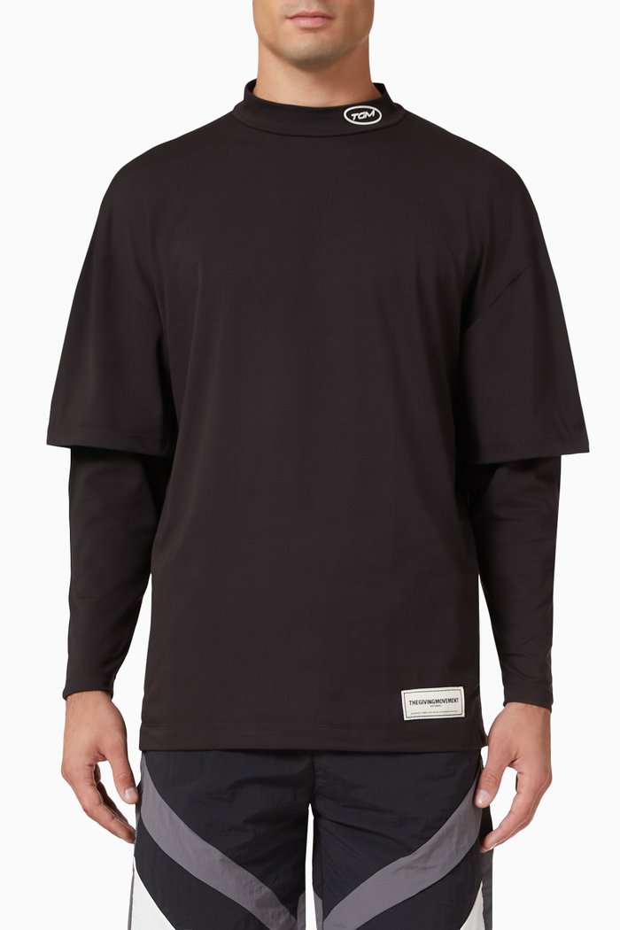 

Double-layer Relaxed-fit T-shirt in Light SOFTSKIN100©, Black