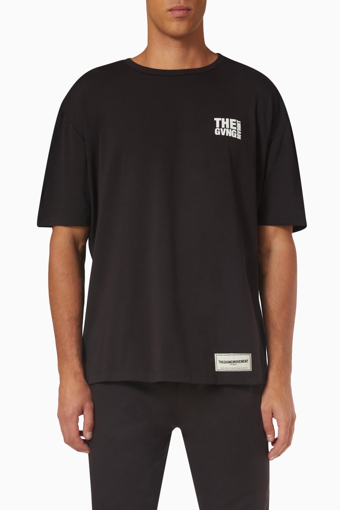 Modest Tattoo Relaxed-fit T-shirt in SOFTSKIN100©, Black