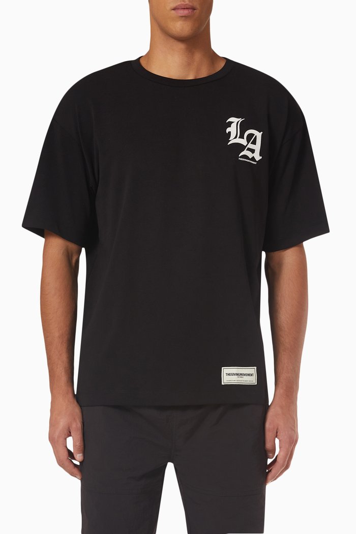 

LA Relaxed-fit T-shirt in COTTONSEY100©, Black
