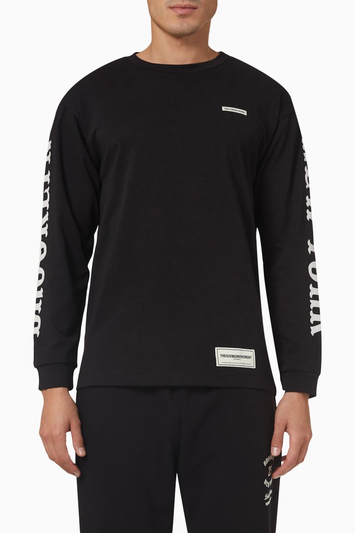 

Modest NY Long-sleeve T-shirt in COTTONSEY100©, Black