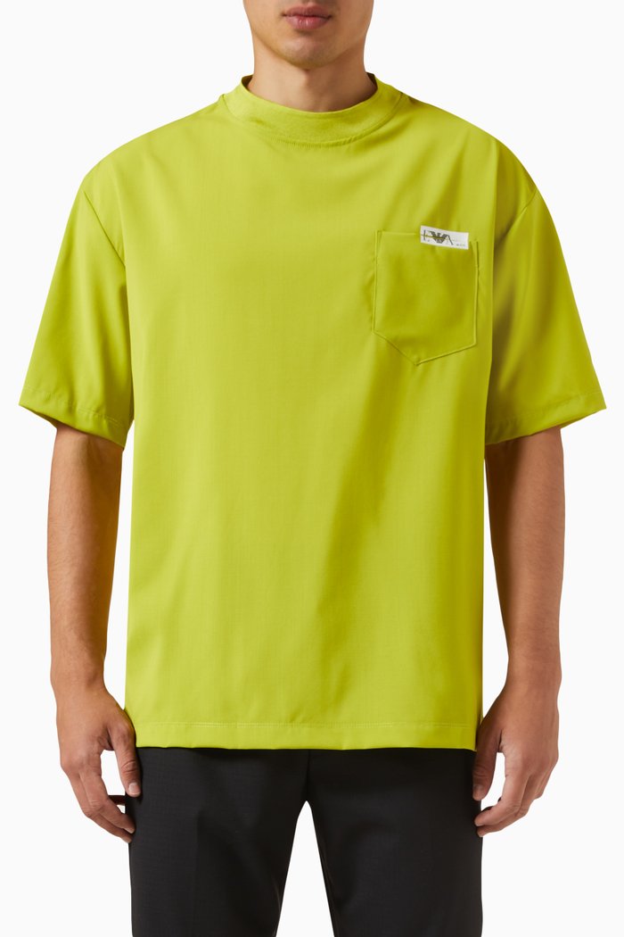 

Micro Logo T-shirt in Wool, Yellow
