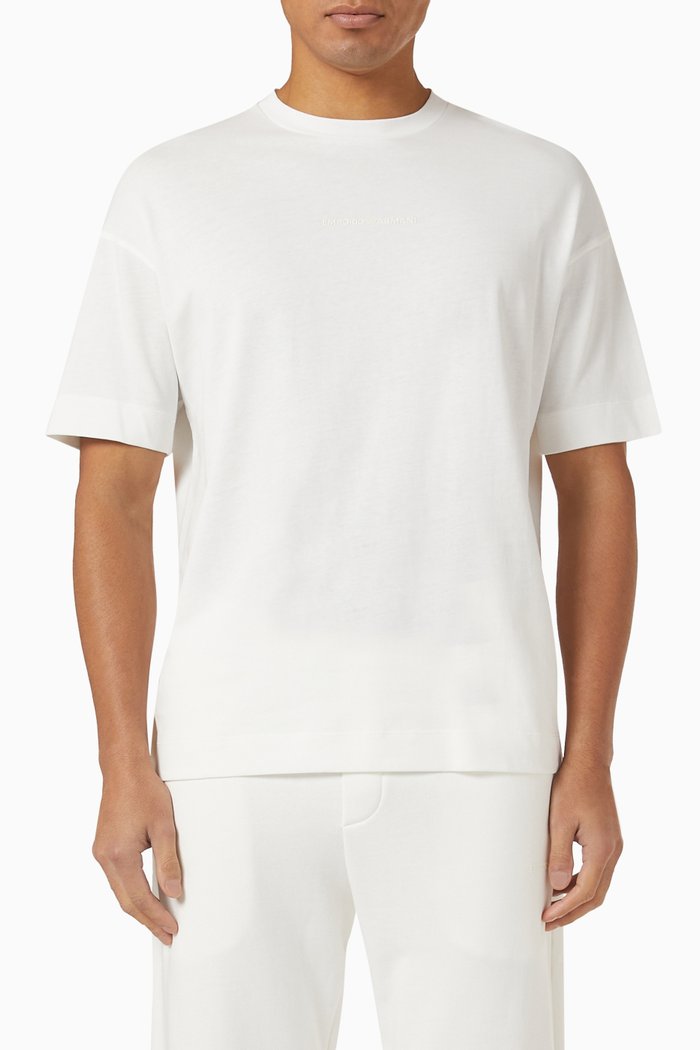

Back Logo T-shirt in Cotton Jersey, White
