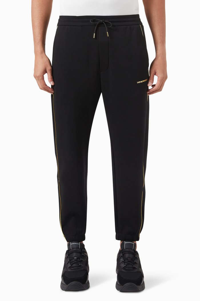 

Logo Joggers in Double Jersey, Black