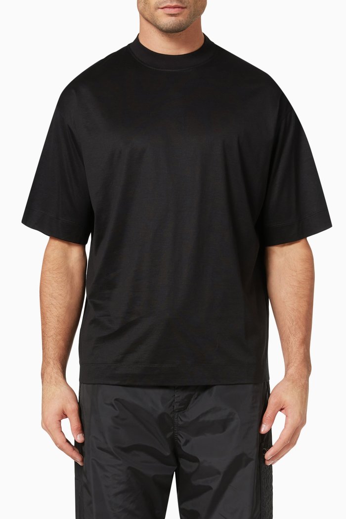 

Oversized T-shirt in Lyocell, Black