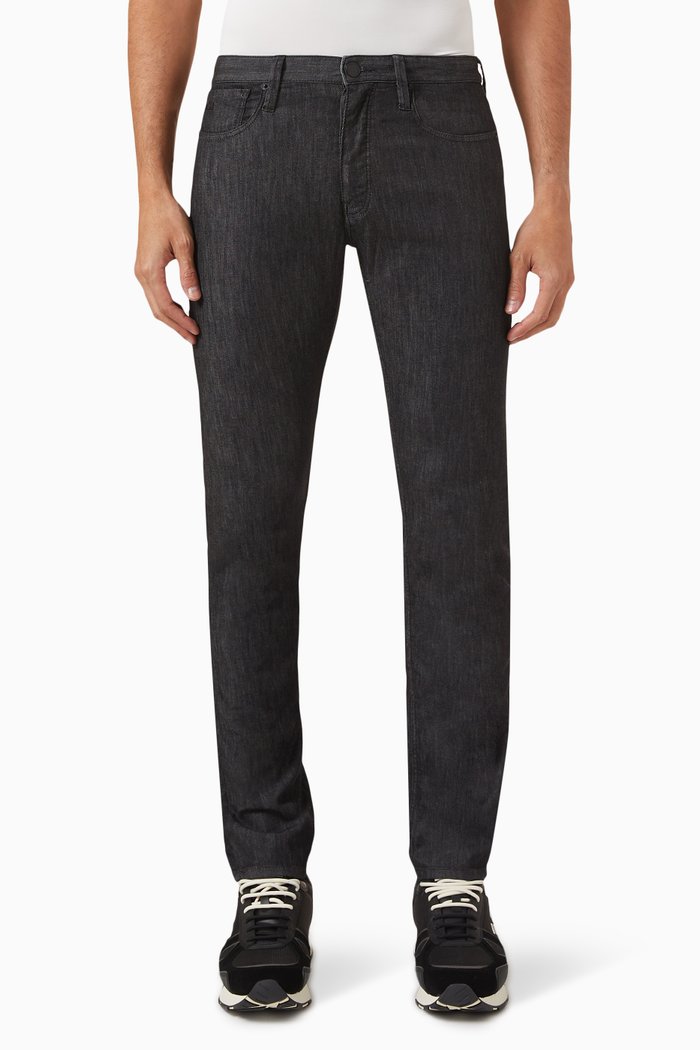 

Low-waist Slim-fit Jeans, Black