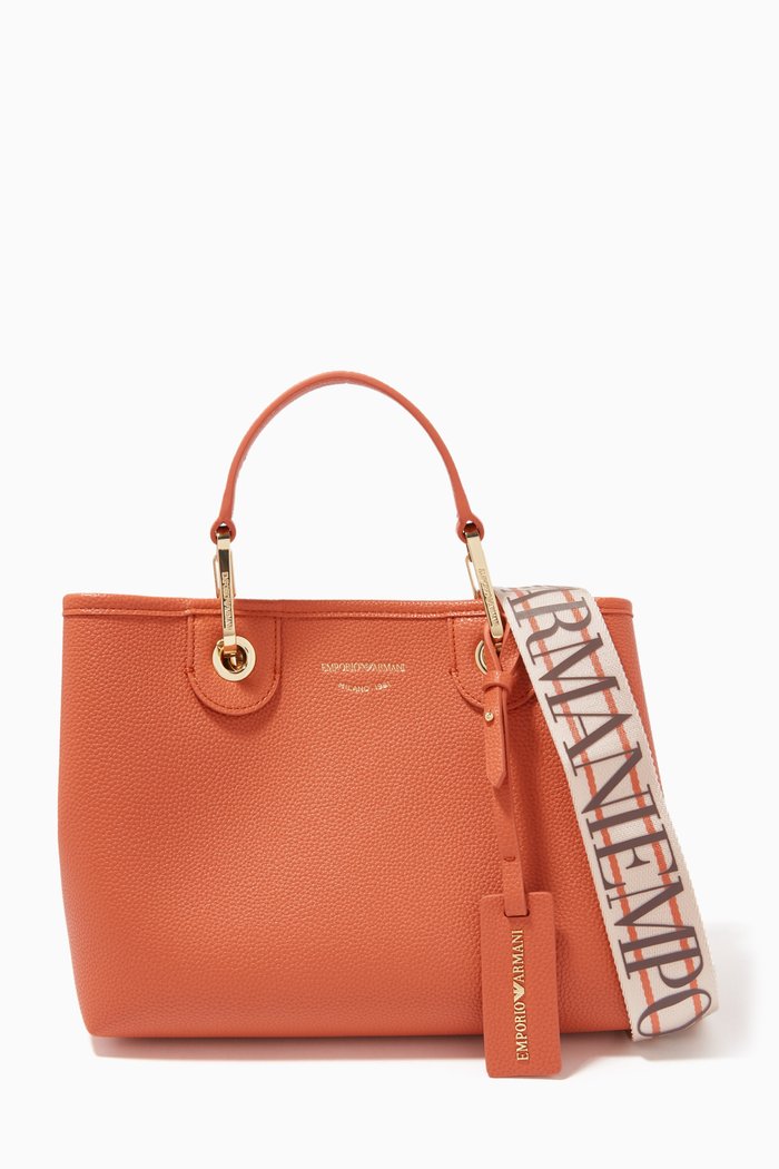 My EA XS Tote Bag in Leather, Brown