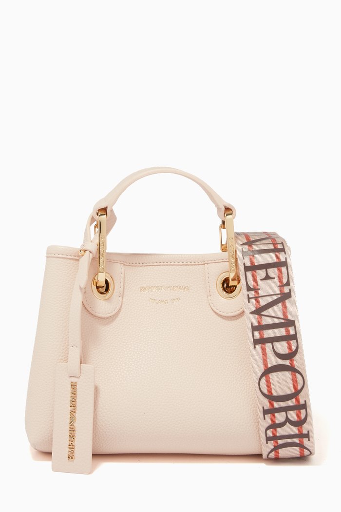 My EA XS Tote Bag in Leather, Neutral