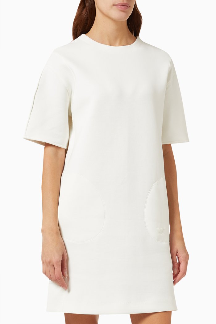 Skater Dress in Jersey, White