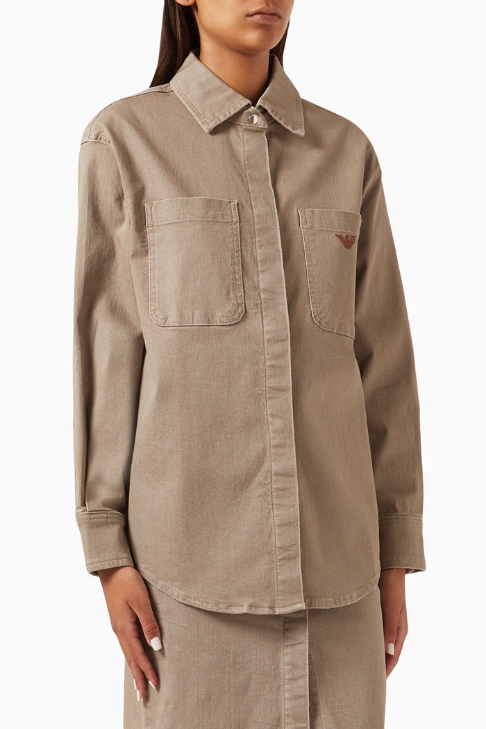 

Oversized Shirt in Poplin, Neutral