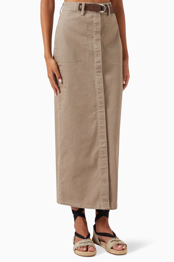 

Maxi Skirt in Denim, Neutral