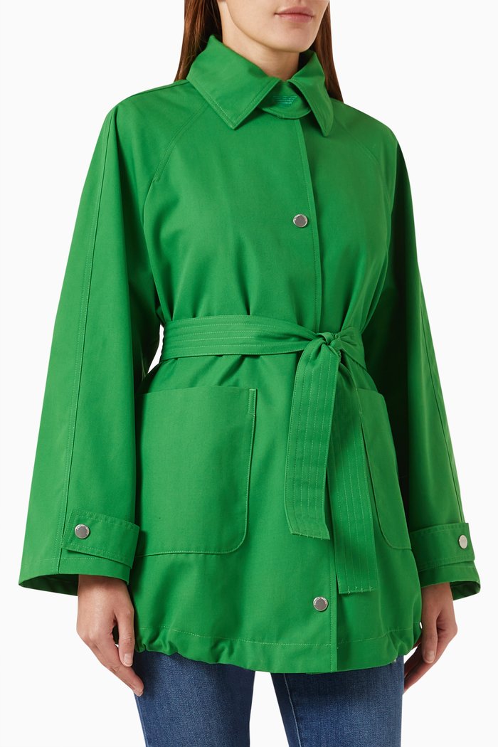 

Caban Trench Jacket in Sustainable fabric, Green
