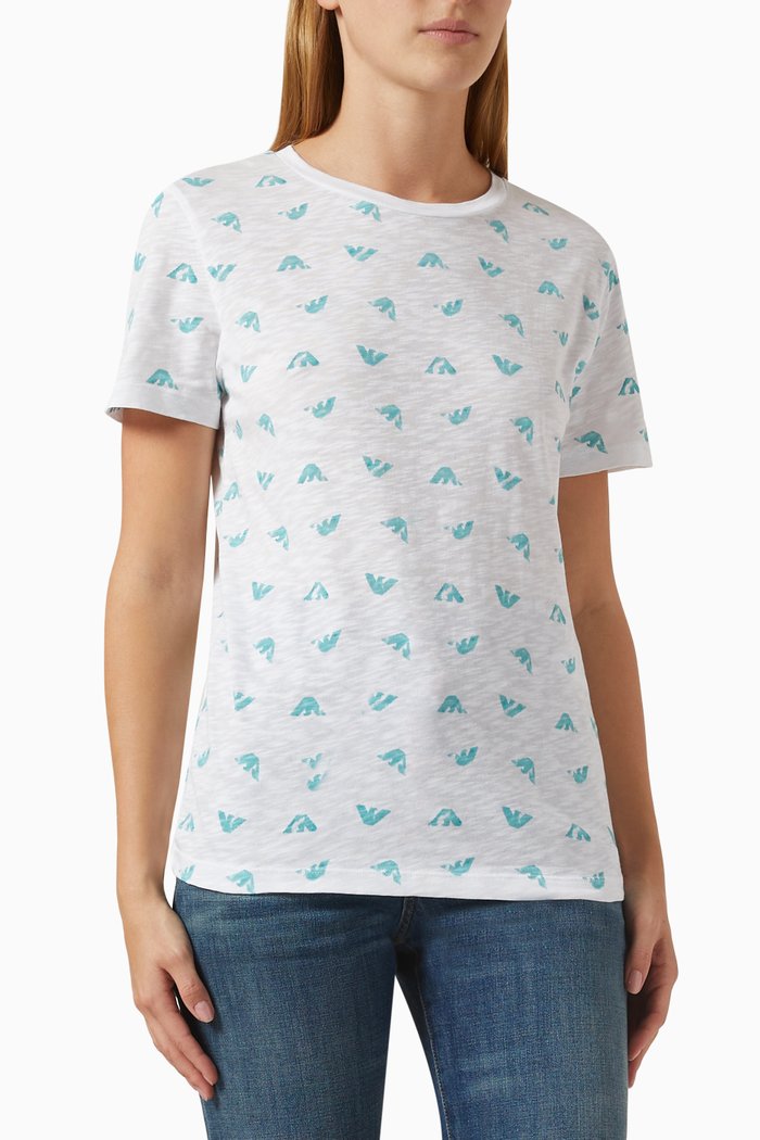

Logo Print T-shirt in Jersey, White