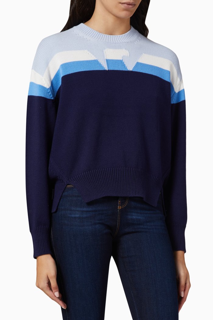 

Logo Sweater in Knit, Blue