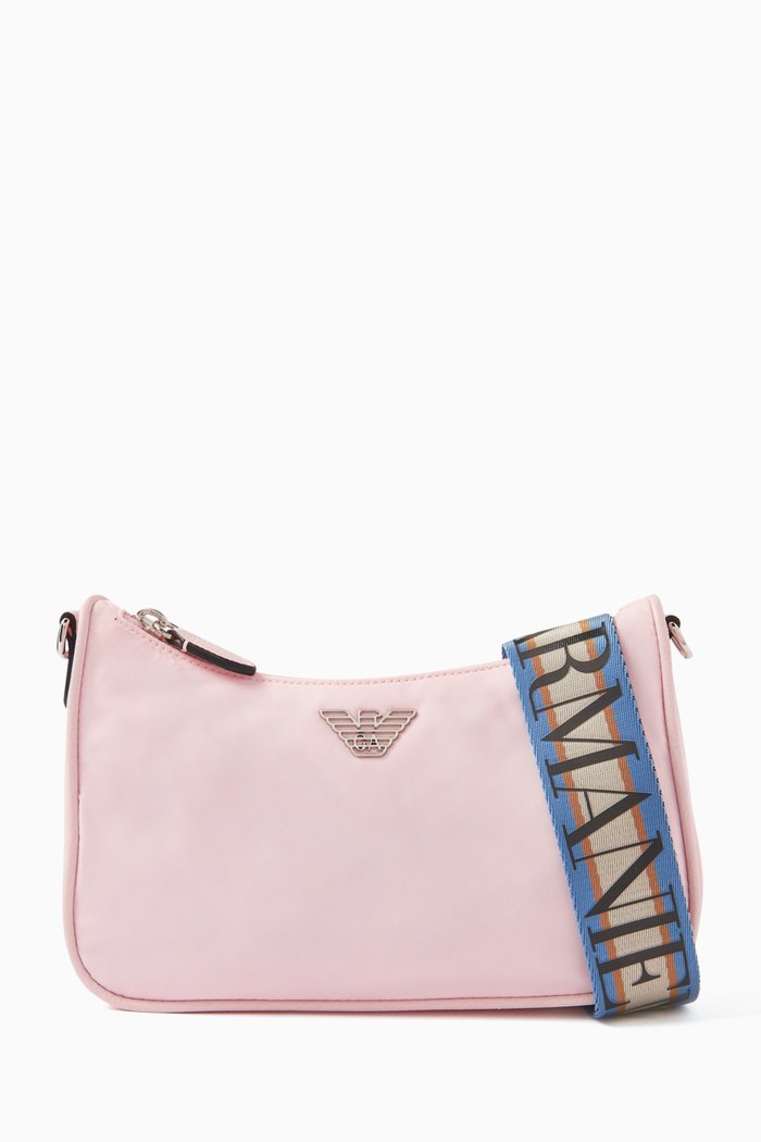 

My EA Baguette Crossbody Bag in Nylon, Pink