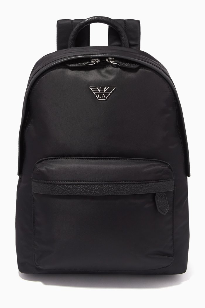 

Eagle Logo Backpack in Nylon, Black