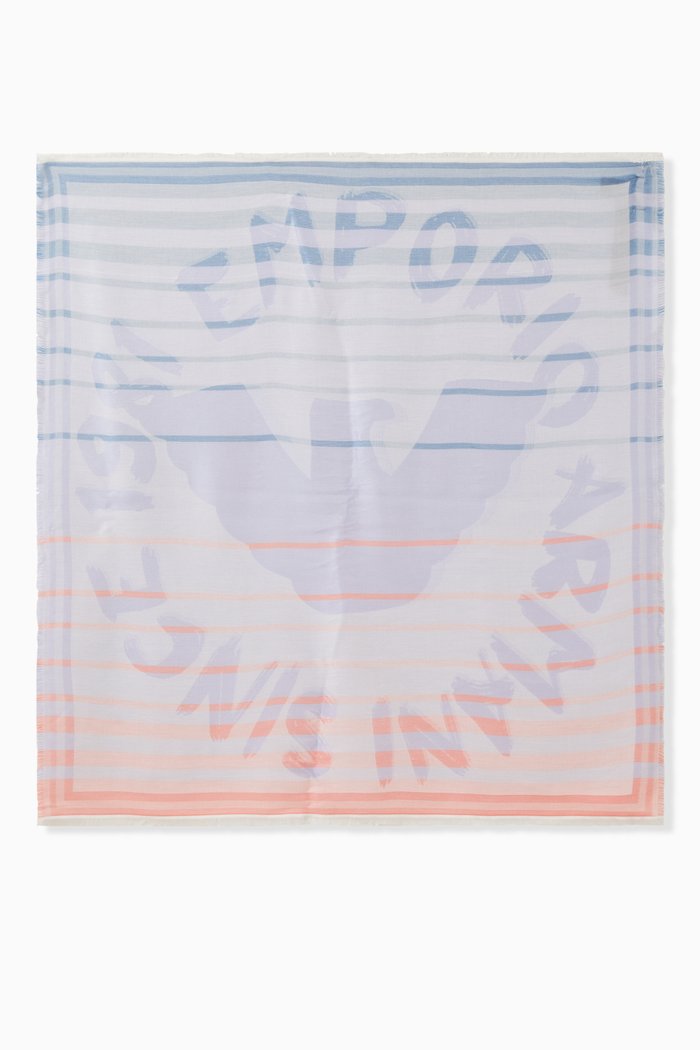 

EA Macro Logo Scarf in Viscose-blend, Pink