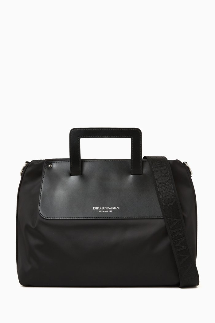 

Medium Top Handle Bag in Nylon, Black