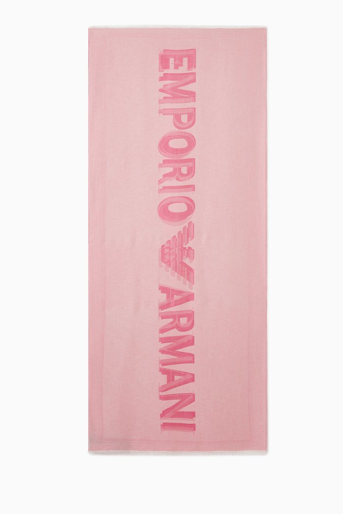 

EA Logo Scarf in Modal-blend, Pink