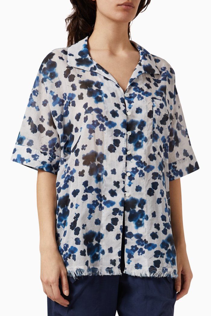 

Printed Shirt in Poplin, White