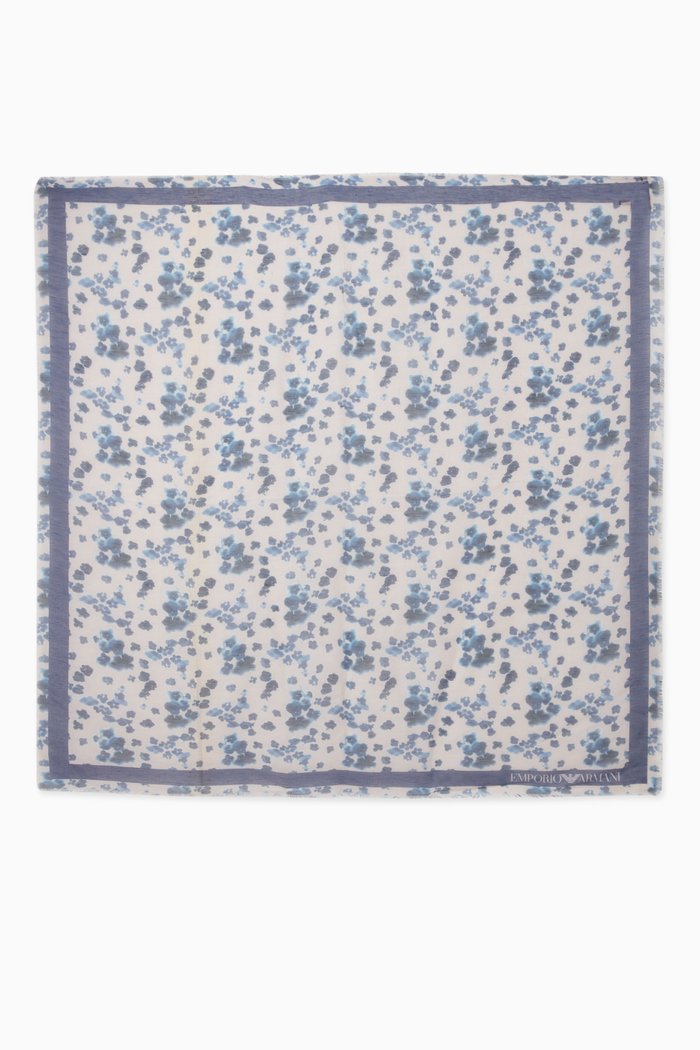 

Mare Capsule Floral-printed Scarf, Blue
