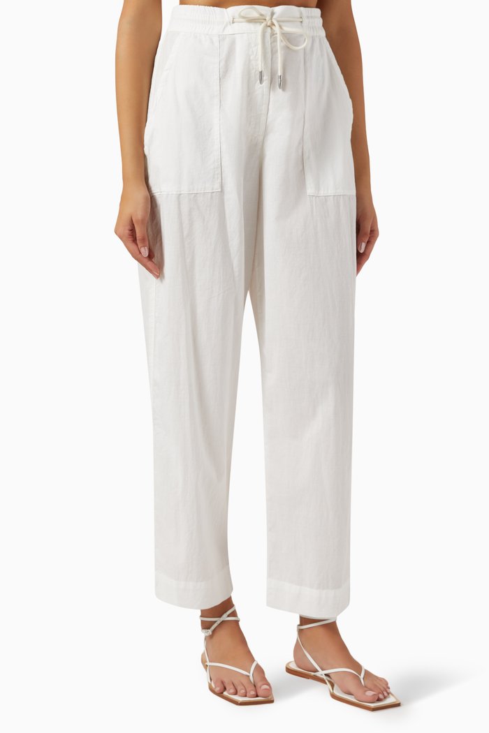 

Sustainable Capsule Collection Pants in Organic Cotton, White