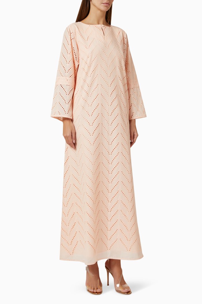 

Jungle Farasha Maxi Dress in Cotton, Pink